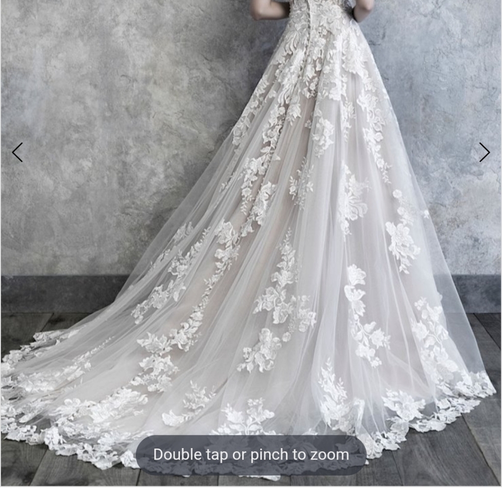 Madison James White Lace Wedding Dress
